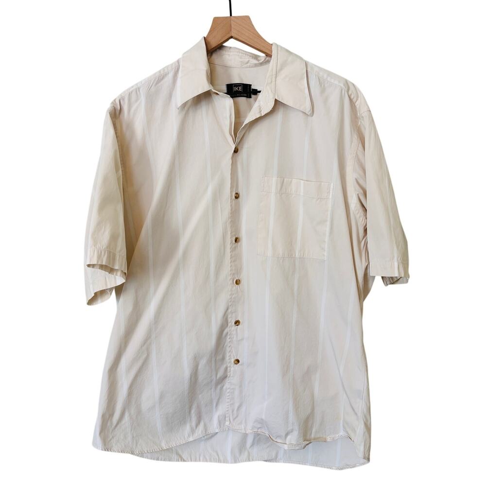 IKE Short Sleeve Button Down Shirt Large